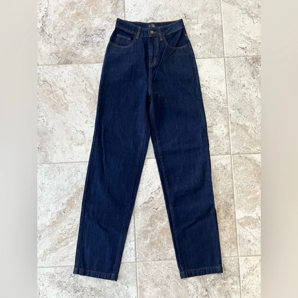 Bright & Beautiful NWT Bijou Rainbow Straight Leg Dark Wash Jeans, XXS/UK6 - Picture 12 of 13